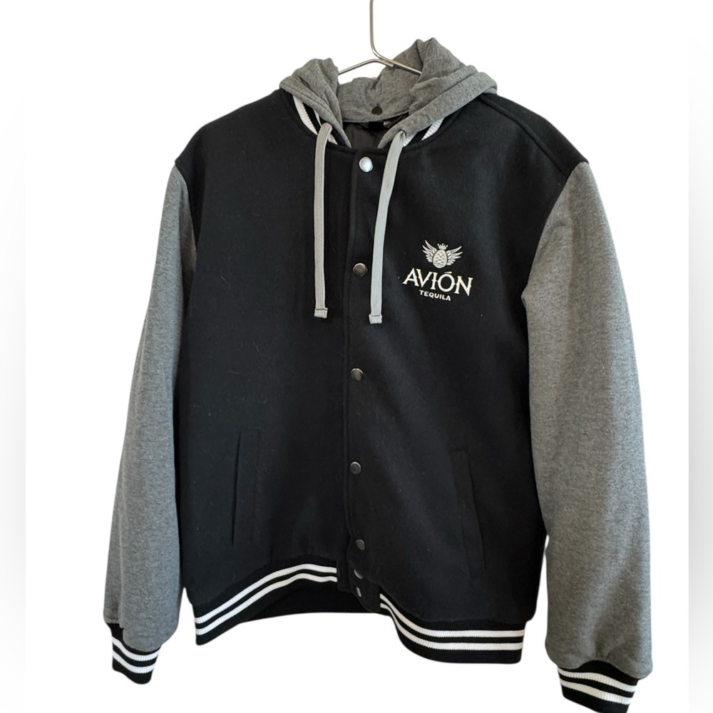 Avion Tequila Golden Stat Warriors Black Varsity Jacket Hoodie Men’s L NWT